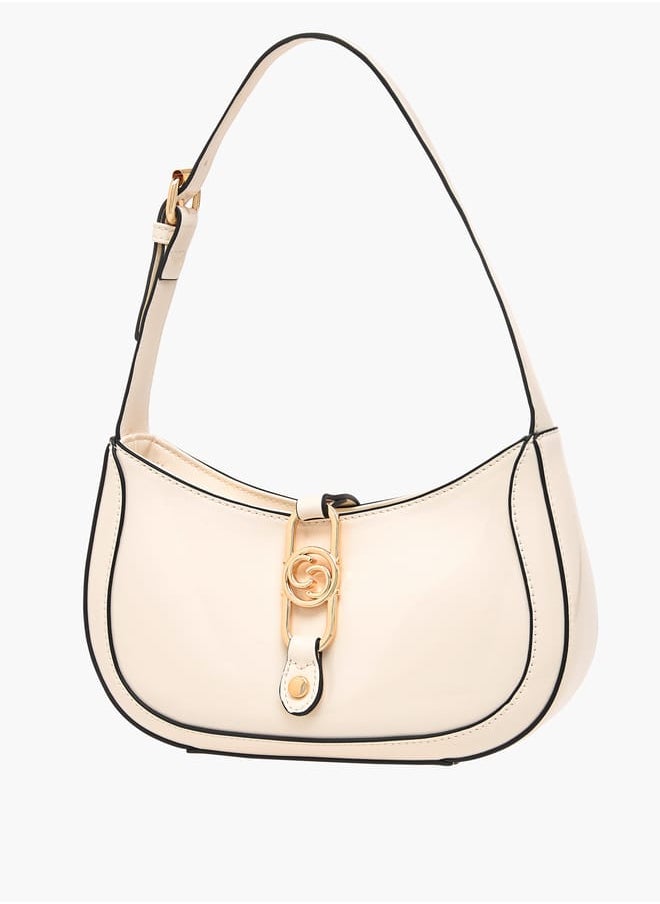 Celeste Women Solid Shoulder Bag with Adjustable Handle and Zip Closure  - Image 2