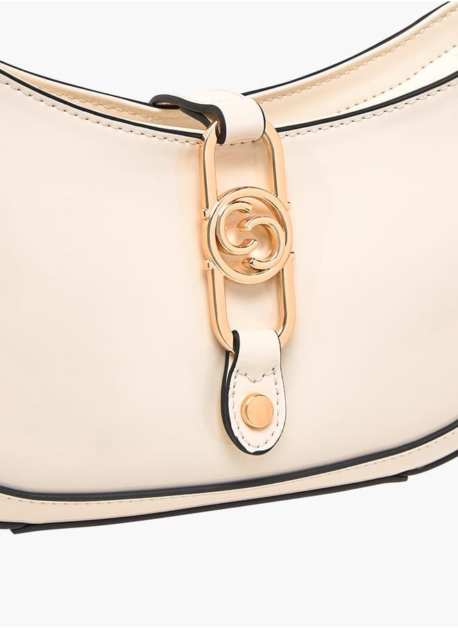 Celeste Women Solid Shoulder Bag with Adjustable Handle and Zip Closure  - Image 4