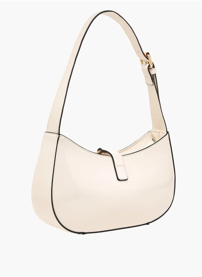 سيليست Women Solid Shoulder Bag with Adjustable Handle and Zip Closure