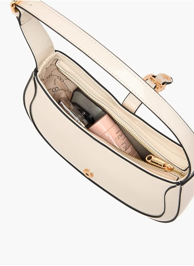سيليست Women Solid Shoulder Bag with Adjustable Handle and Zip Closure