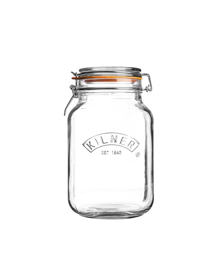 Kilner Kilner Premium Clip Top Airtight Glass Food Storage Container Jar for thinKitchen | Grains | Dry Fruit | Multi Purpose, with Lid, 1.5 Litres  - Image 1