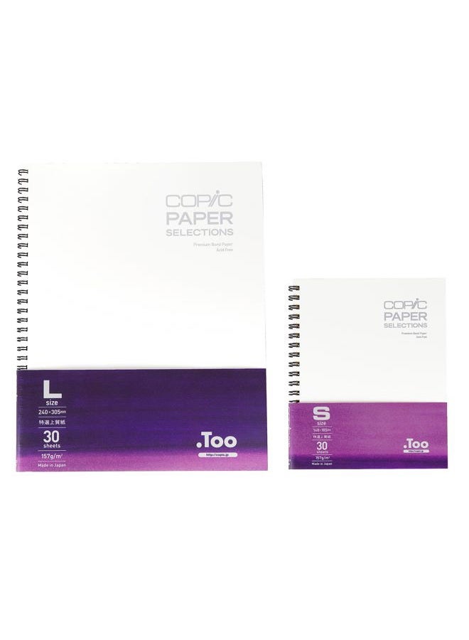 .Too Copic Wire-Bound Sketchbook S, 5" x 7", Premium Bond Paper (157gsm), 30 Sheets, White - Image 3