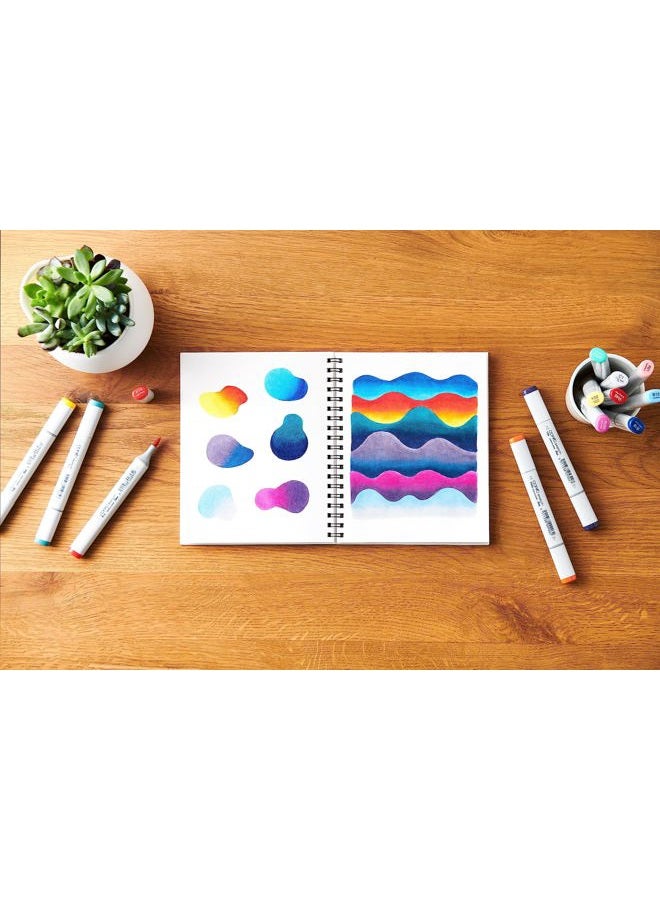 .Too Copic Wire-Bound Sketchbook S, 5" x 7", Premium Bond Paper (157gsm), 30 Sheets, White - Image 5