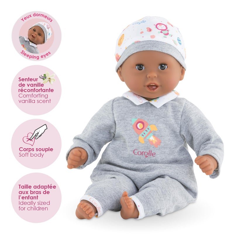 Corolle BÃ©bÃ© Calin Marius - 12" Soft Boy Baby Doll with Vanilla Scent, Pink Outfit & Sleeping Eyes for Girls Ages 18 Months+, Cute Reborn Realistic Baby Dolls for 2 Year Old Girls - Image 2