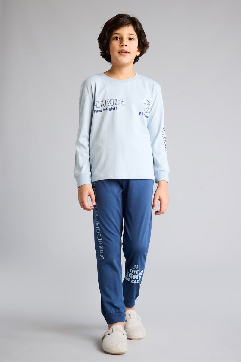 ديفاكتو طقم بيجاما اولادي قصة عادية - قطعتين - Image 1