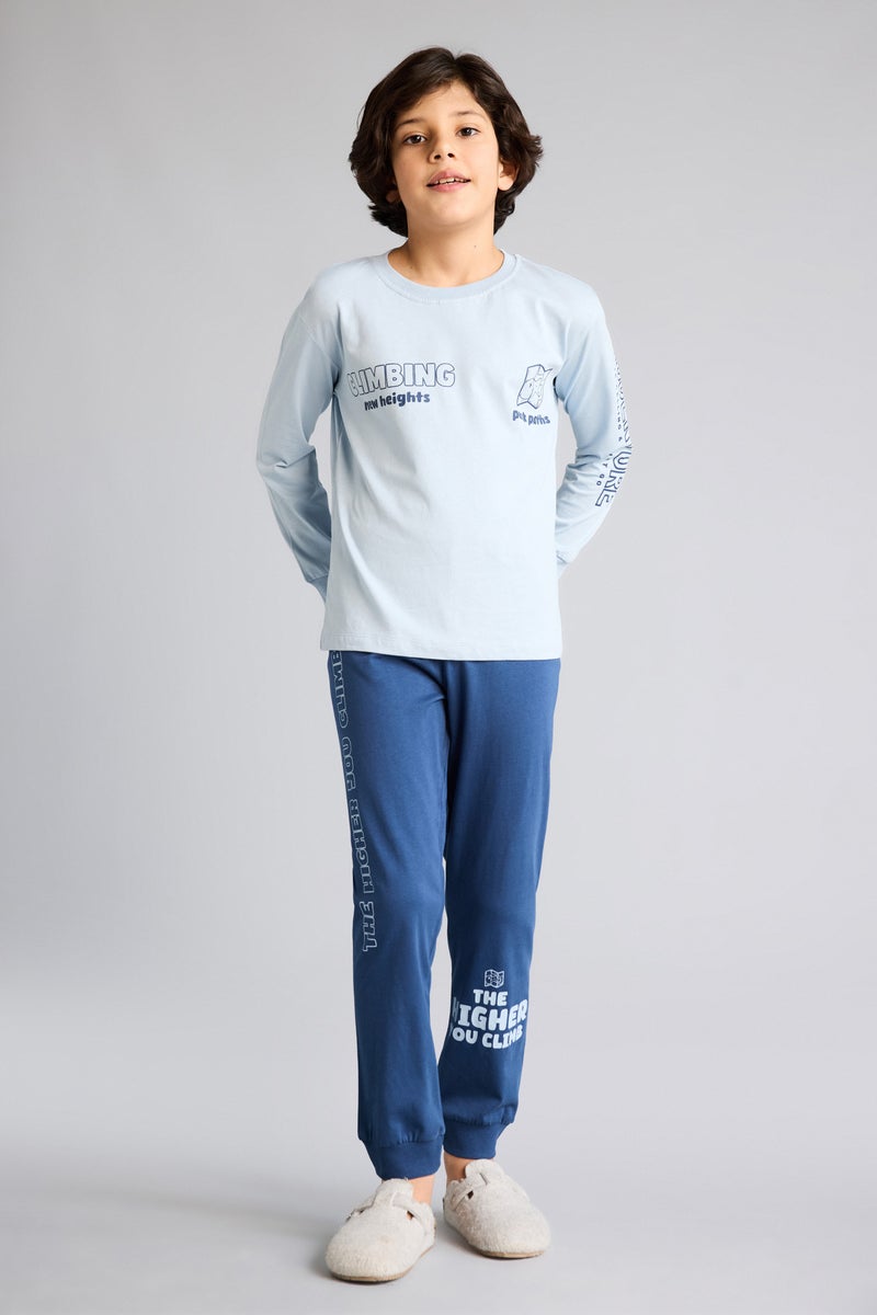 ديفاكتو طقم بيجاما اولادي قصة عادية - قطعتين - Image 2