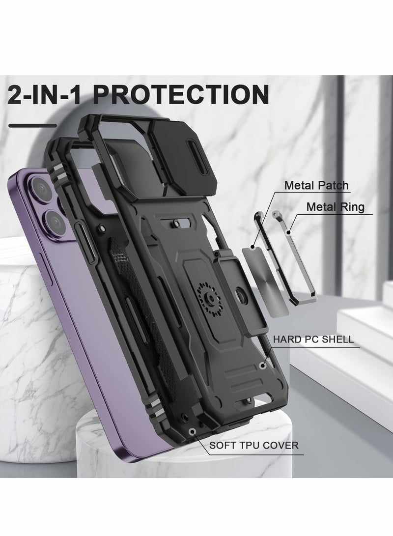 Barakah Case for iPhone 14 Pro Max Case with Camera Cover, Cover with Screen Protector Heavy Dut Protective Phone Case with Kickstand for Apple iPhone 14 Pro Max - Image 4