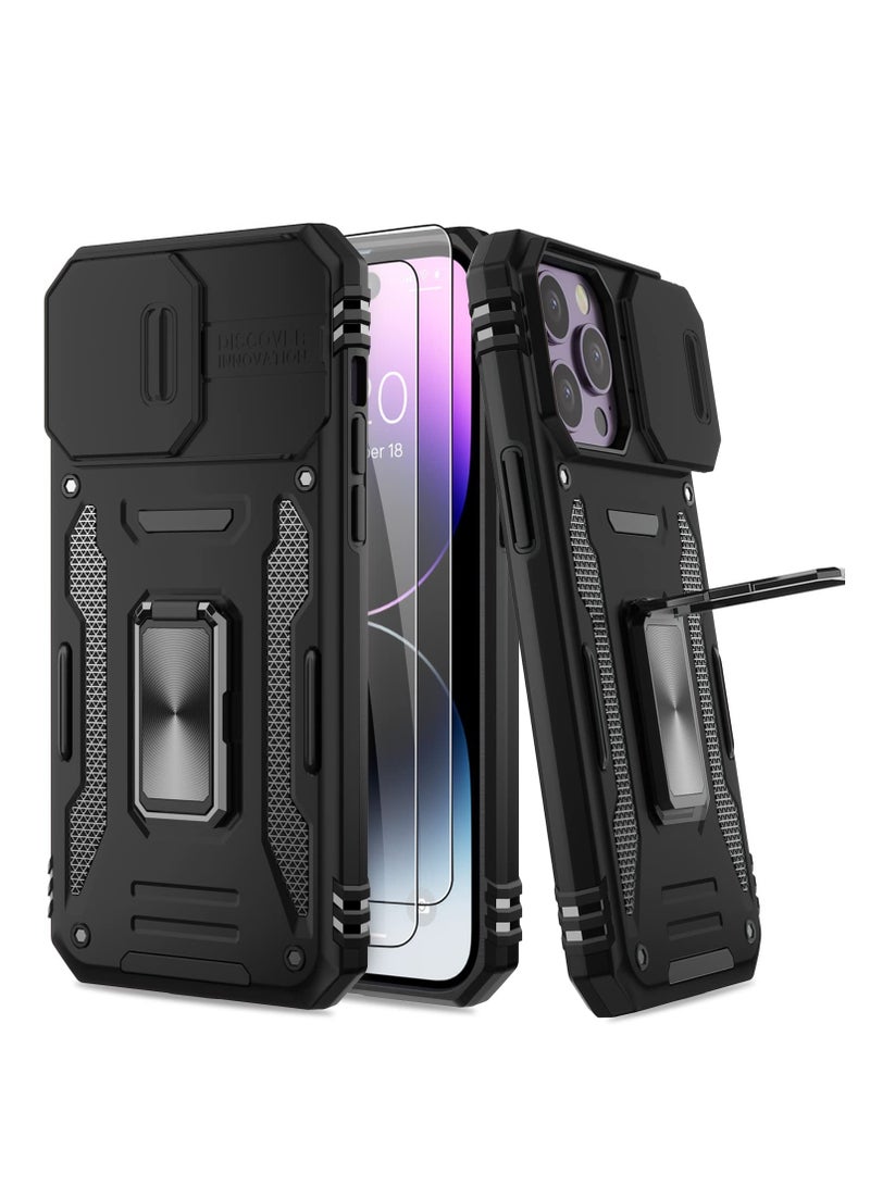 Barakah Case for iPhone 14 Pro Max Case with Camera Cover, Cover with Screen Protector Heavy Dut Protective Phone Case with Kickstand for Apple iPhone 14 Pro Max - Image 1