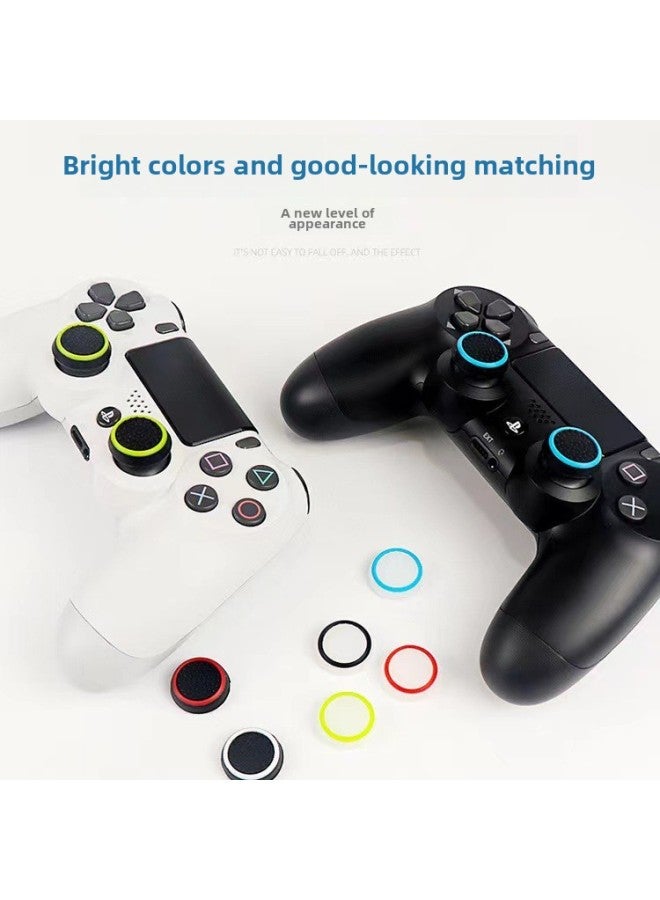 PS4 Rocker Cap XBOX PS5 Rocker Cap Game Luminous Silicone Cap Two-color Game Universal Handle Button-Product Color:(05) Green Circle On Black Background  - Image 4