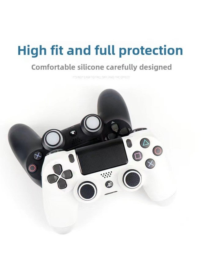PS4 Rocker Cap XBOX PS5 Rocker Cap Game Luminous Silicone Cap Two-color Game Universal Handle Button-Product Color:(05) Green Circle On Black Background  - Image 5
