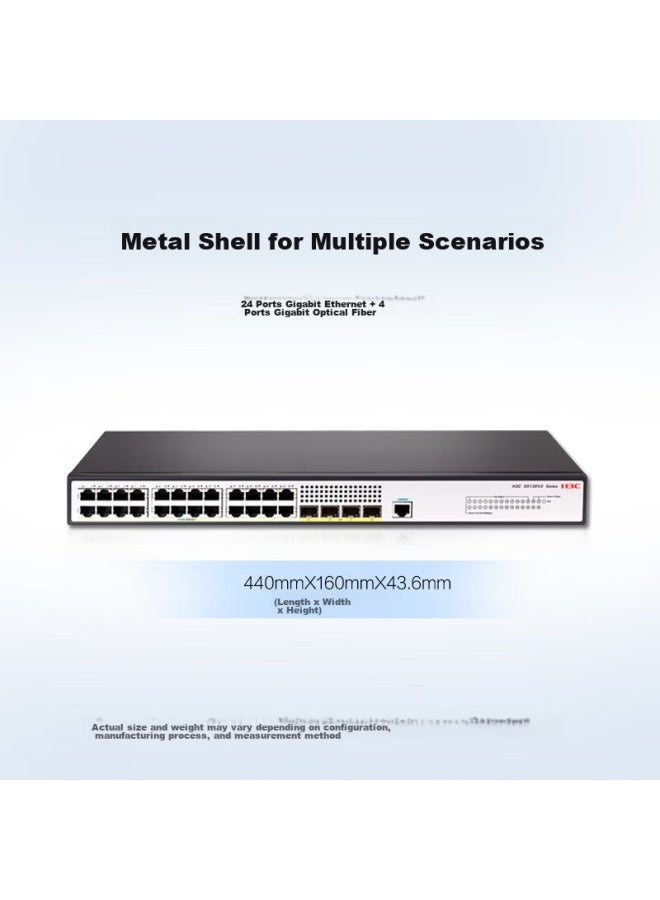 H3c S5130v2-28p 24-port Gigabit Ethernet + 4 Gigabit Fiber Sfp Layer 3 Managed Enterprise-grade Network Switch, Noise-reducing Type, Replacement For S5120v3-28p - Image 1