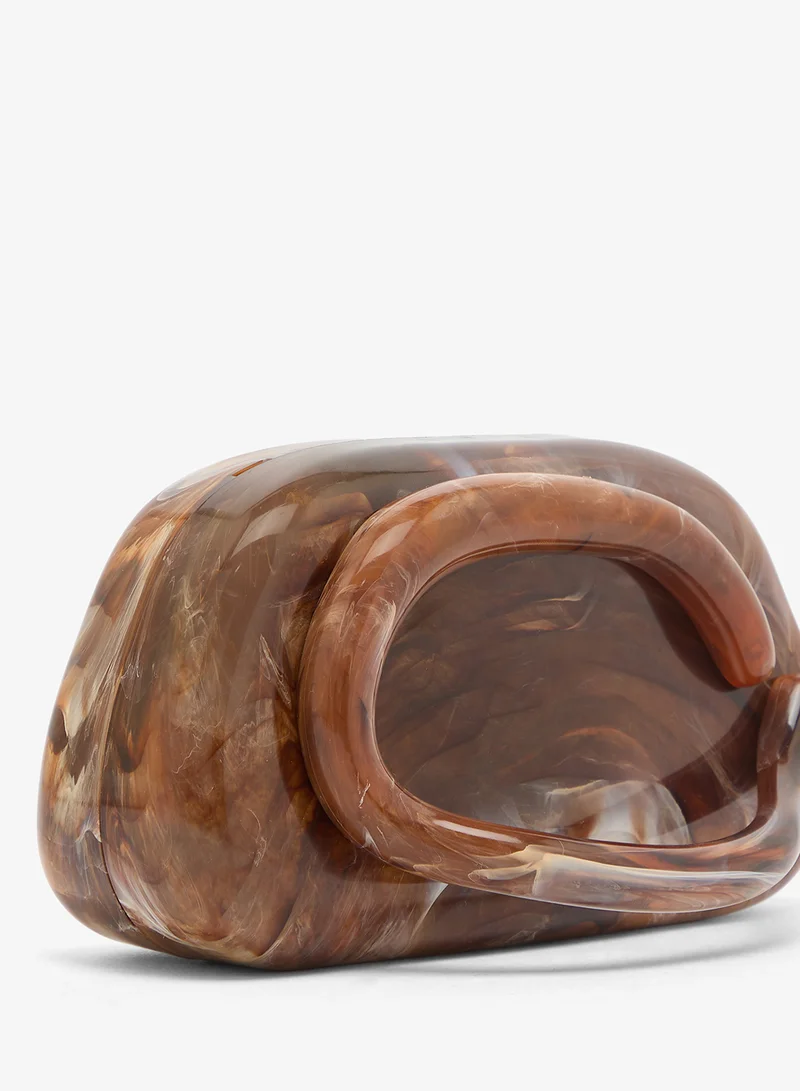 ELLA Brown resin chain clutch for Women | Best Price UAE