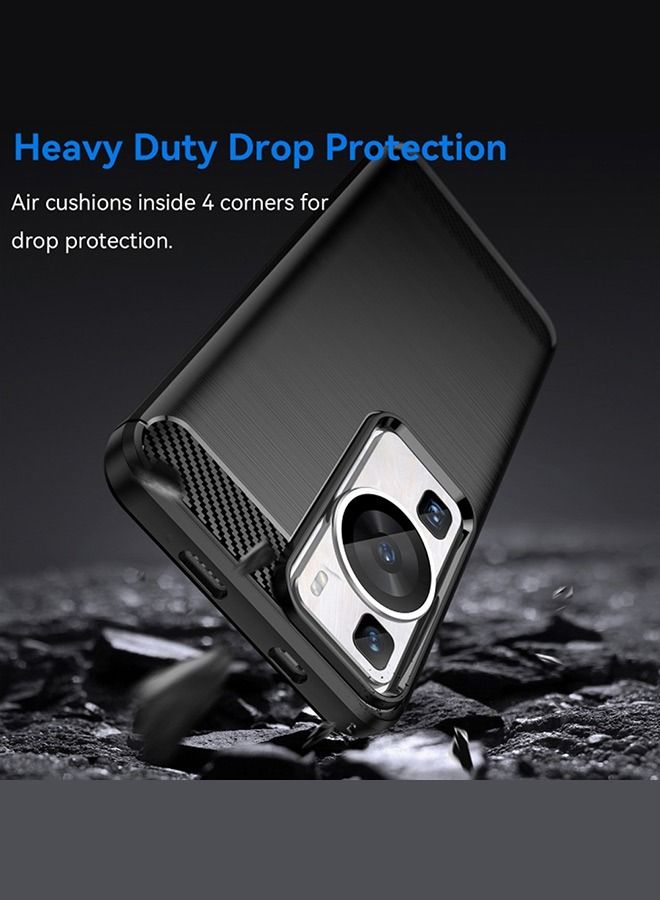 CATANES Huawei P60 Pro Case Cover Soft TPU Bumper Protective Back Black - Image 4