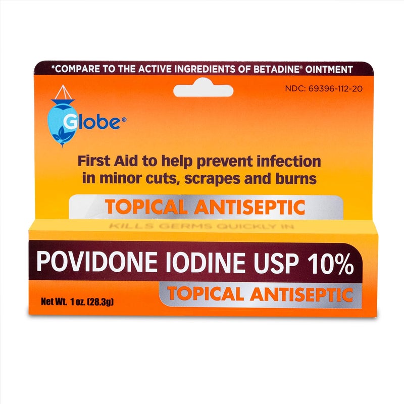 Globe (4 Pack) Povidone Iodine 10% First Aid Ointment 1 Oz, for Cuts Scrapes Burns (Compare to Betadine) - Image 2