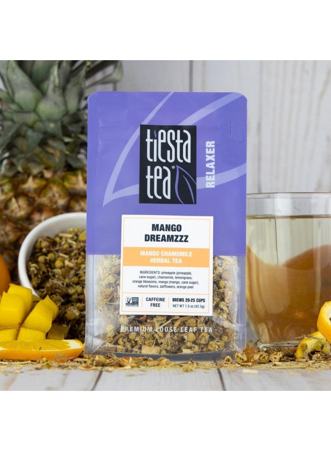 Tiesta Tea Tiesta Tea - Mango Dreamzzz, Mango Chamomile Herbal Tea, Loose Leaf, Up To 25 Cups, Make Hot Or Iced, Non-Caffeinated, 1.5 Ounce Resealable Pouch  - Image 3