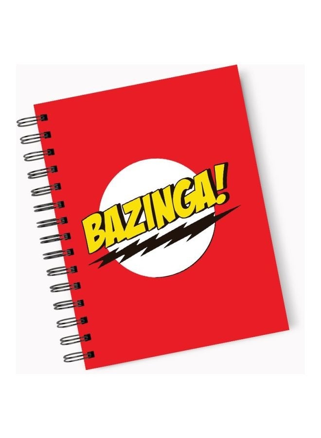 LIT Bazinga Printed Hardcover Spiral Notebook - Image 1