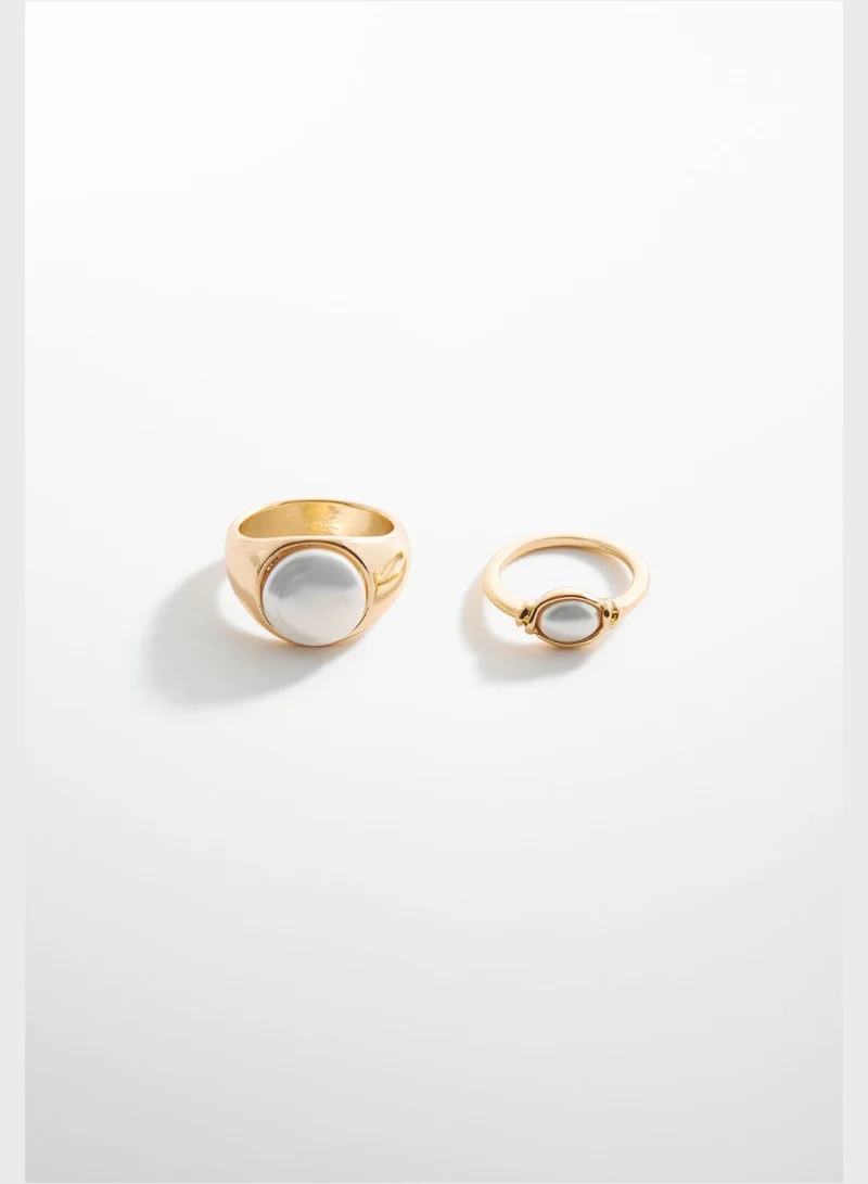 MANGO Glenda Ring Set