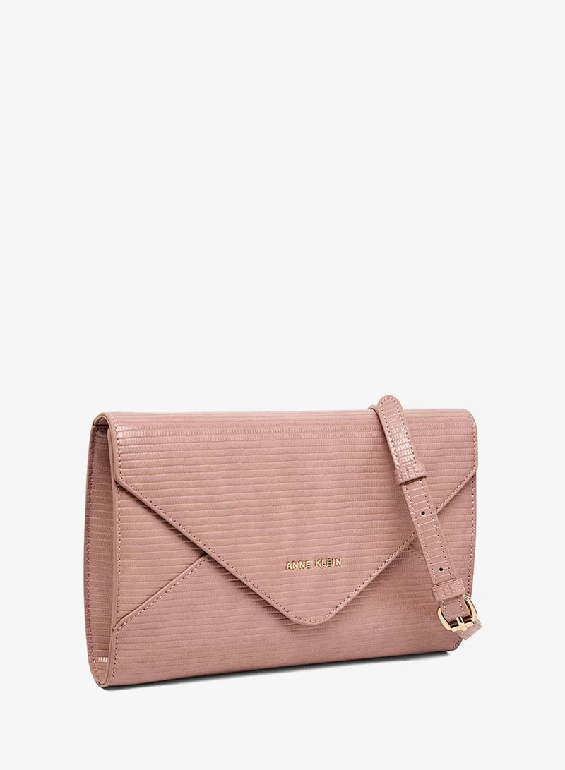 Anne Klein  Anne Klein Croc Textured Flap Clutch for Women | Best Price UAE