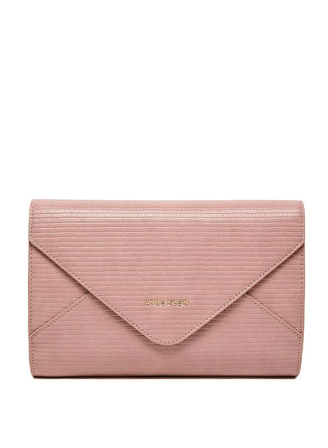 Croc Textured Flap Clutch