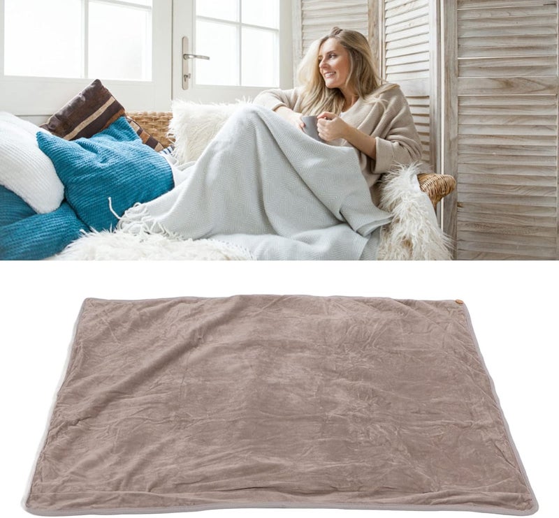 Electric Heating Blanket, Thermal Heated Blanket, Noon Rest Knee for Office Nap and Home Relaxation (Gray) - Image 4