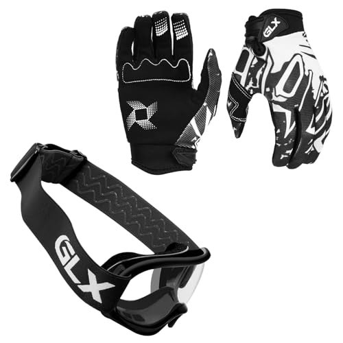 GLX GX623 Youth ATV/Dirt Bike Helmet Combo - Matte Black, Small - DOT - Image 5