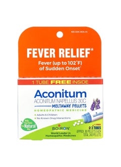 Boiron Boiron, Aconitum, Fever Relief, Meltaway Pellets, 30C, 3 Tubes, 80 Pellets Each 