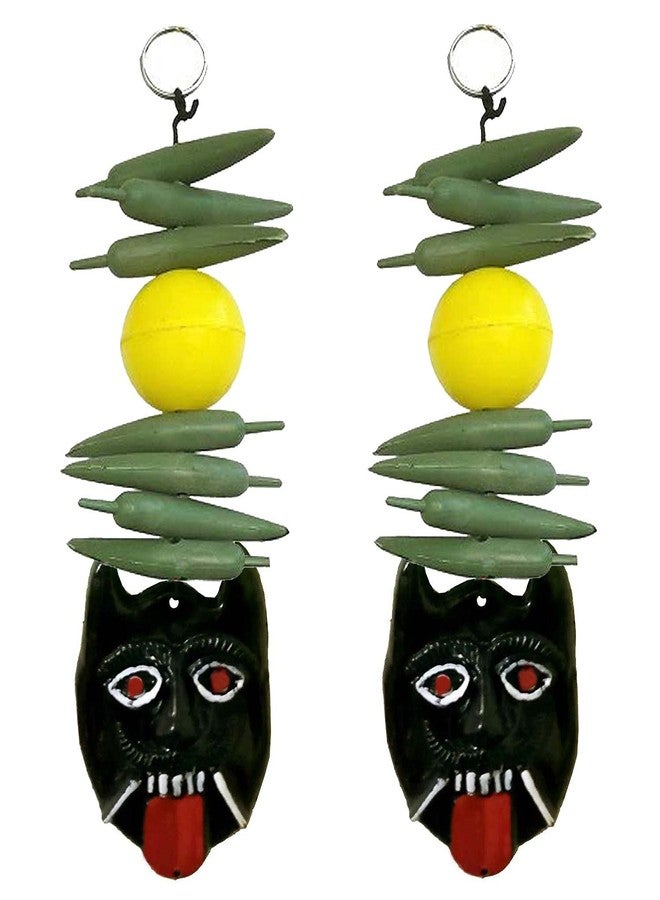 SK Craft Plastic Hanging Nazar Battu-Evil Eye Protector Suraksha Kawach (8 x 2.75 Inches, Multicolour) -Set of 2 - Image 1