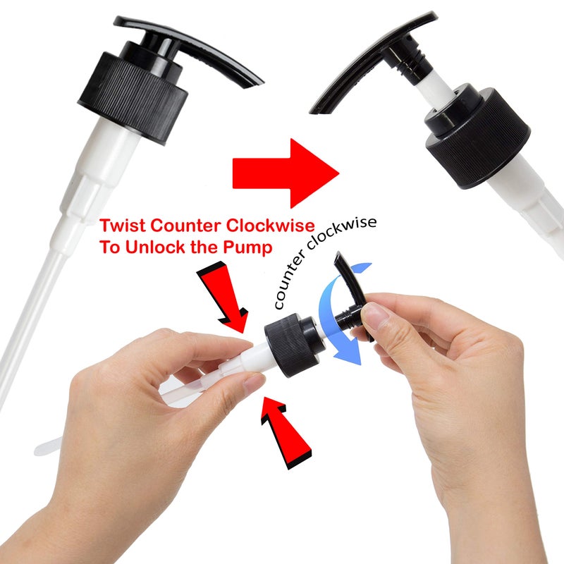 Youngever 6 Pack Empty Glass Pump Bottles, 2 Pack 16 Ounce and 4 Pack 8 Ounce Pump Bottles, Soap Dispenser, Refillable Containers (Amber) - Image 2