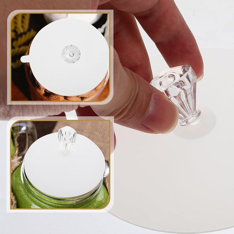 Uonlytech 4 قطع سيليكون غطاء كوب مجموعة 11 سم مزدوج الجوانب ماتي ماس مزيف زخرفي أغطية أكواب - Image 5