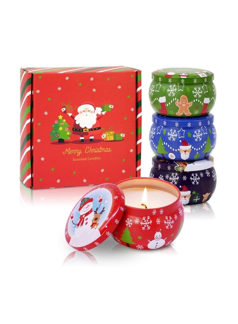 هايلاند شموع معطرة بتصميم الكريسماس - 4 قطع - Image 1