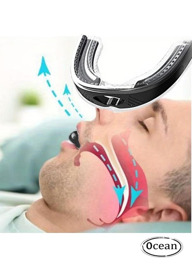 Ocean - Anti Snore Devices Snore Stopper Mouthpiece, Anti Snore Braces Anti Snoring Solution, Sleep Aid Night Mouth Guard for Grinding Teeth And Stop Snoring for Adults Women Men Sleep - Image 1