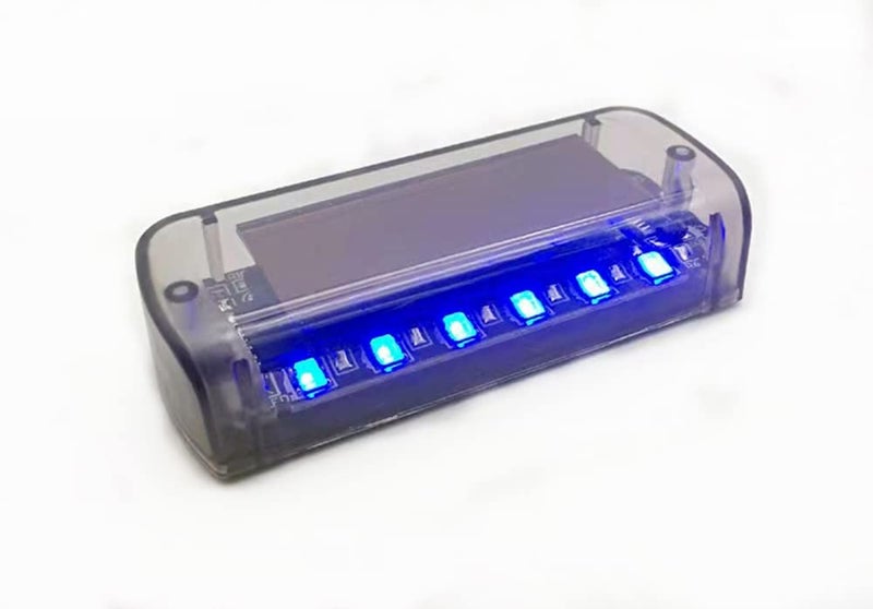 KAGOR 6 LED Car Alarm Warning Fake Dummy Solar Power Simulated Security Anti-Theft Flashing Light Car Burglar Alarm (Blue) - Image 2