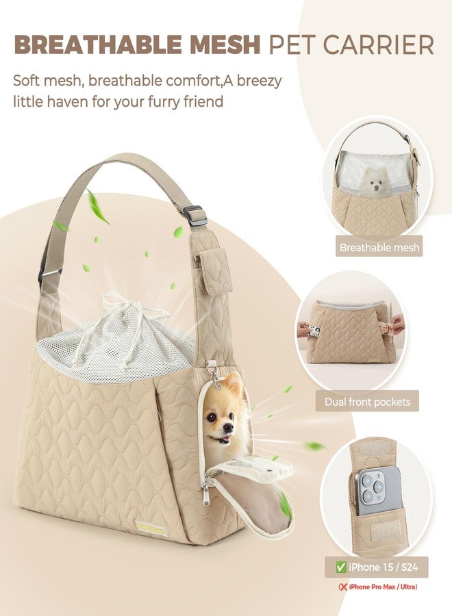 JourCraf Dog Carrier Sling for Small Dogs, Front Cat Sling & Cats Up to 15 lbs, Dog Purse with Adjustable Strap Front Zipper Pocket, Double Safety Feature, Hands Free for Travel - Image 5