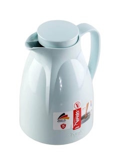 Valk Vacuum Flask With Double Wall Glass 1.0 Liter  Wide Mouth With Anti-Leakage Cap Double Walled Travel Mug  Misty Blue  Color  - Image 2