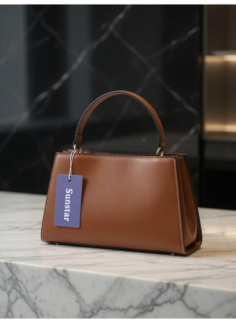 Elegant Structured Handbag brown