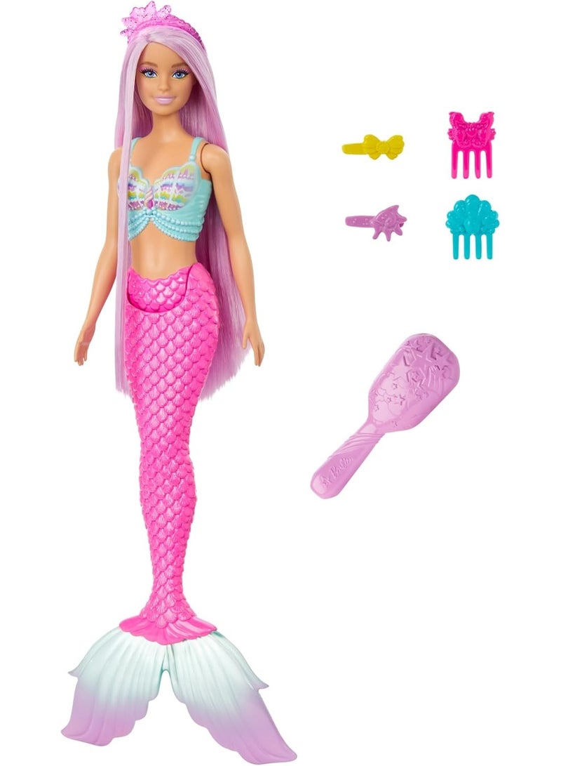 Barbie Mermaid Doll with Long Fantasy Hair & Accessories - Image 1