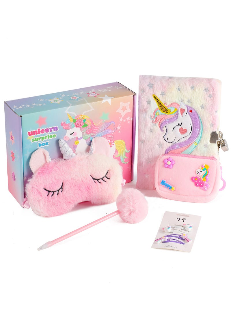 CMGTYYD Unicorn Gifts for Girls Secret Diary with Lock for Girls Unicorn Crossbody Bag Purse with Jewelry Set for Birthday Presents Gifts Unicorn Toys for 4-12 Year Old Girls  - Image 1