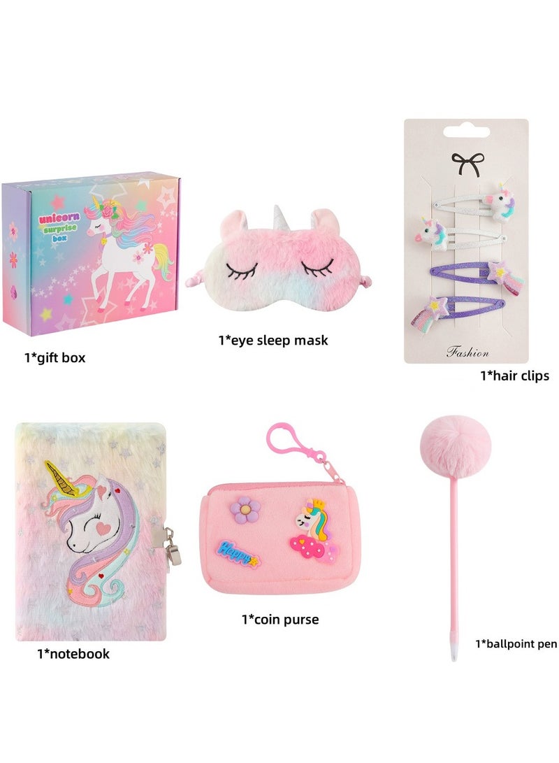 CMGTYYD Unicorn Gifts for Girls Secret Diary with Lock for Girls Unicorn Crossbody Bag Purse with Jewelry Set for Birthday Presents Gifts Unicorn Toys for 4-12 Year Old Girls  - Image 2