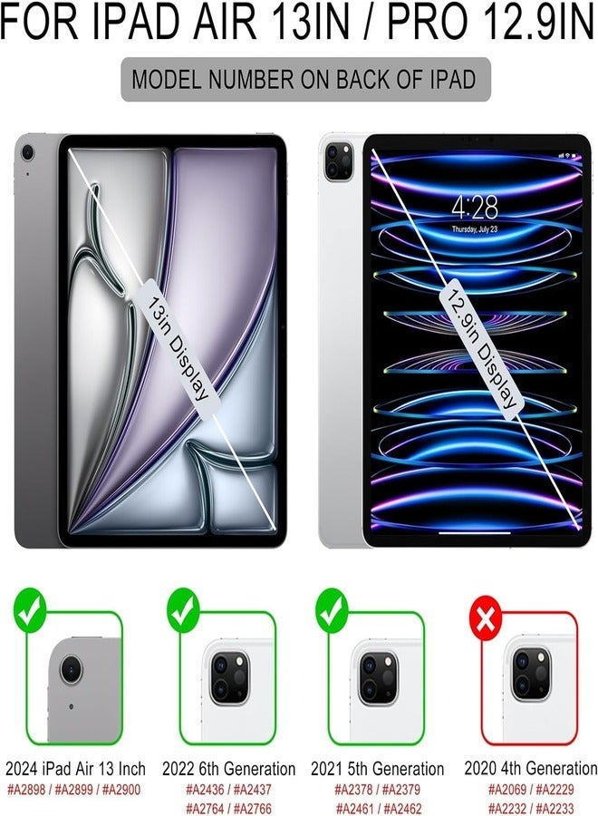 ELTRAZONE Slim Trifold Stand Case for iPad Air 13-Inch M2 (2024) and iPad Pro 12.9 (6th/5th/4th Gen) with Pencil Holder - Sky Blue - Image 2