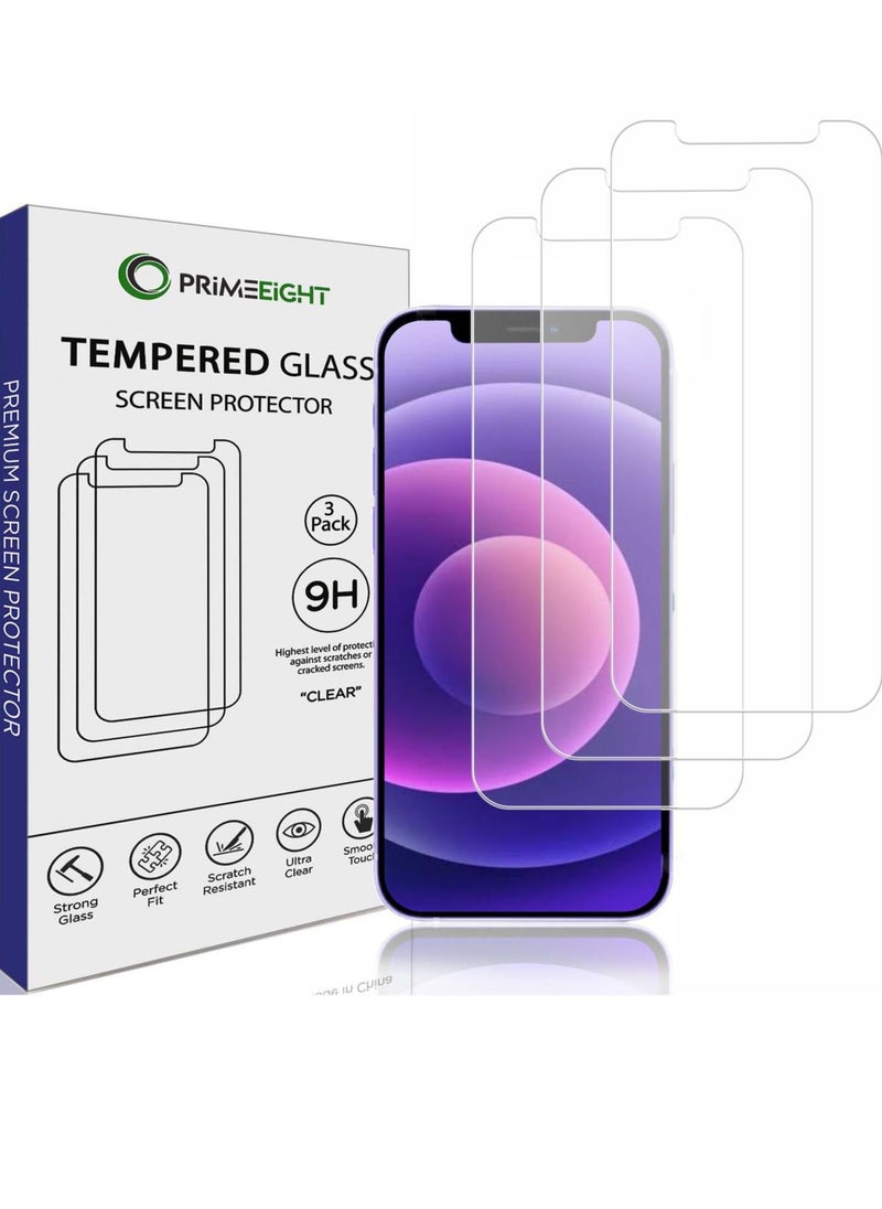 PRIMEEIGHT - PRIMEEIGHT iPhone 11 /iPhone XR Screen Protector 6.1 Inch Display - Ultra Thin 9H Hardness Tempered GlassiPhone 11 /iPhone XR Pack of 3 - Easy to Install HD Clear Screen Protector 11 / XR - Image 1