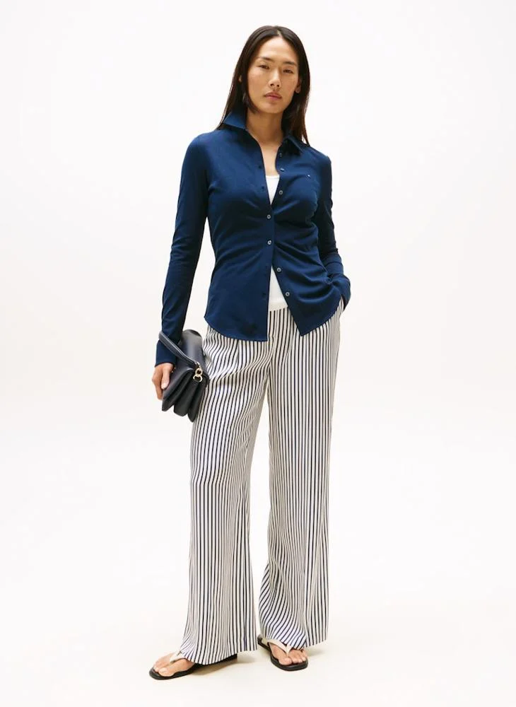 TOMMY HILFIGER VIS TWILL WIDE LEG PANT