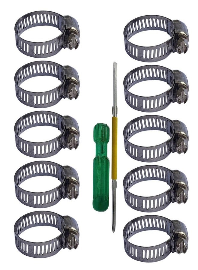 ES EKSAFAR ESEKSAFAR S S Hose Clamp (Hose clamp 1" 10pc with 2in1 Screwdriver 1pc, 1"inch) - Image 1