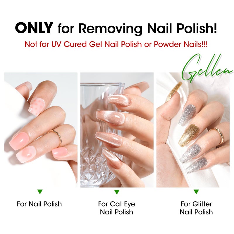 Gellen Nail Polish Remover, Non Acetone Nail Polish Removal for Regular Nail Polishes, Jasmine Scent Healthy Nail Polish Remover with Easy Push-down Pump, 6.09 Fl Oz - Image 4
