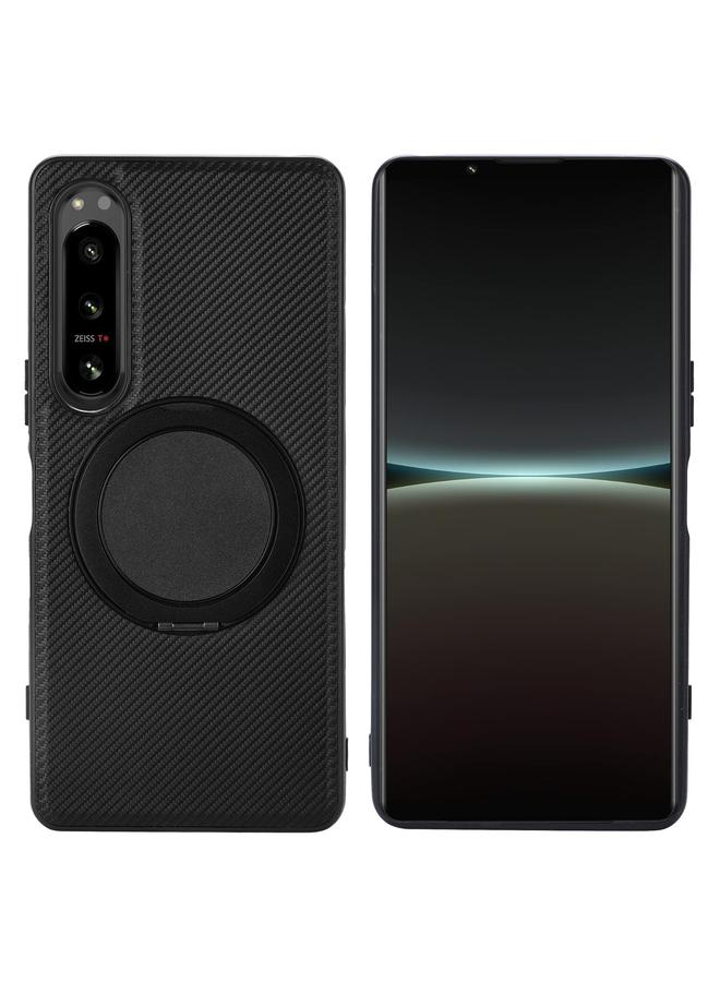 The Bros Case For Sony Xperia 5 IV TCY Series Kevlar Leather Texture Rotating Holder Phone Case