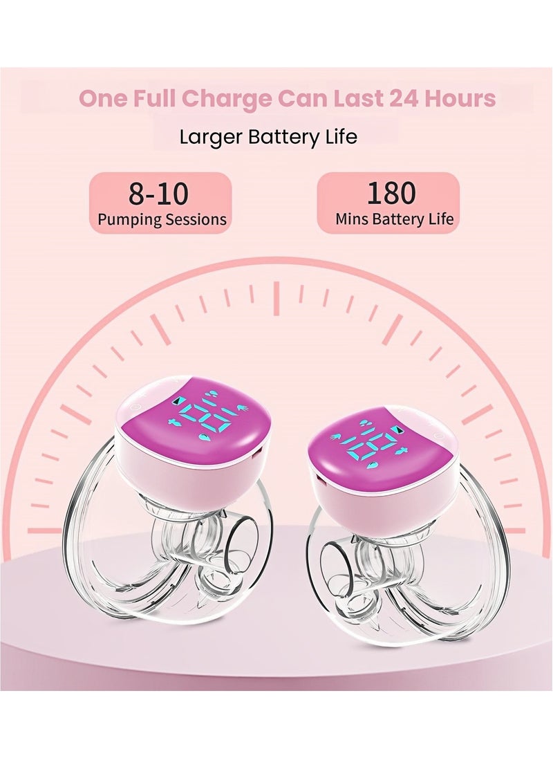 Perfin - Hands-Free Wearable Electric Breast Pump with Touchscreen Display, 24mm Flange Inserts, 4 Modes & 12 Levels, USB Charging & Quiet Design - Portable Single Pump for On-the-Go Moms - Image 1