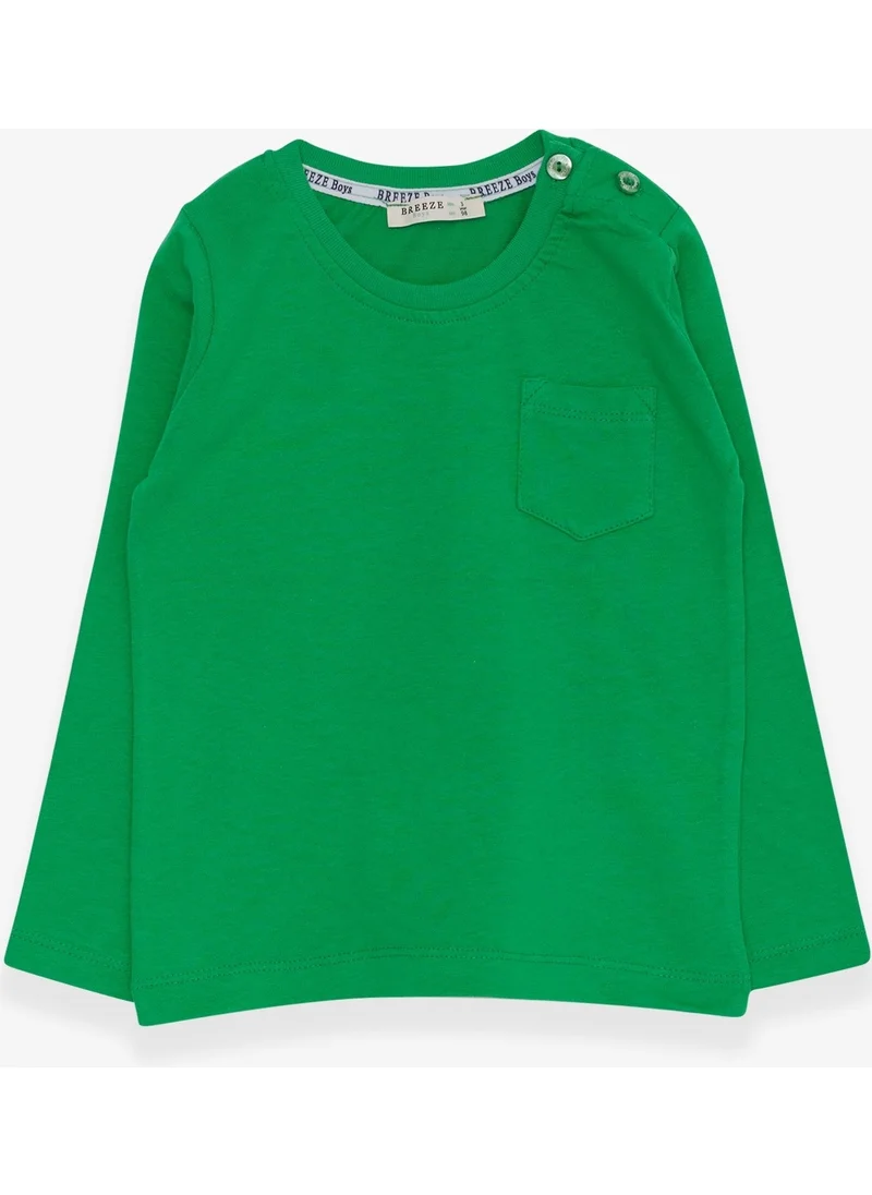 Breeze Baby Boy Long Sleeve T-Shirt With Pocket Green (9 Months-3 Years)