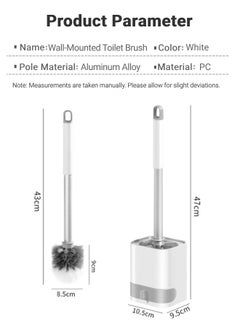 XiuWoo Toilet Brush and Holder, Toilet Bowl Brush and Holder with Long Handle, Drip-Proof, Easy to Assemble, Deep Cleaning for Bathroom Cleaning  - Image 2