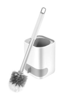 XiuWoo Toilet Brush and Holder, Toilet Bowl Brush and Holder with Long Handle, Drip-Proof, Easy to Assemble, Deep Cleaning for Bathroom Cleaning  - Image 1