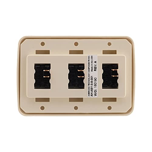 American Technology Components Triple SPST On-Off Switch with Bezel, 12-Volt, for RV, Trailer, Camper (Almond) - Image 5