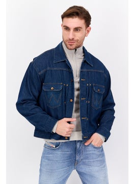 Wrangler Men Washed Denim Jacket, Blue  - Image 1